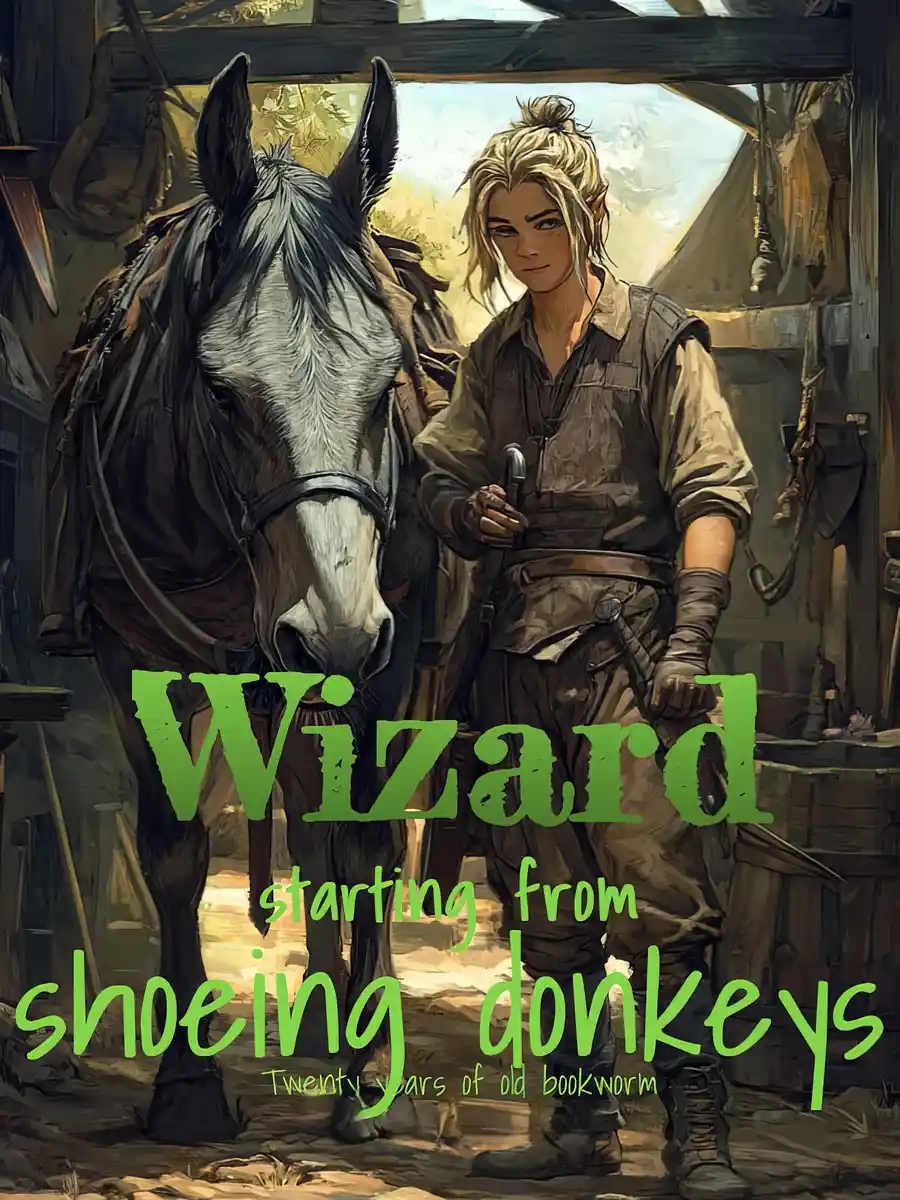 Wizard starting from shoeing donkeys - Poster